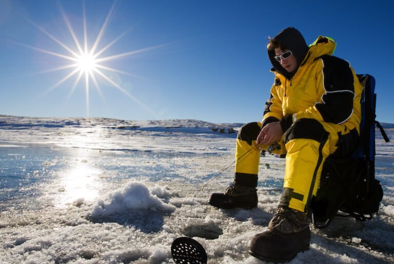 Ice fishing in Germany